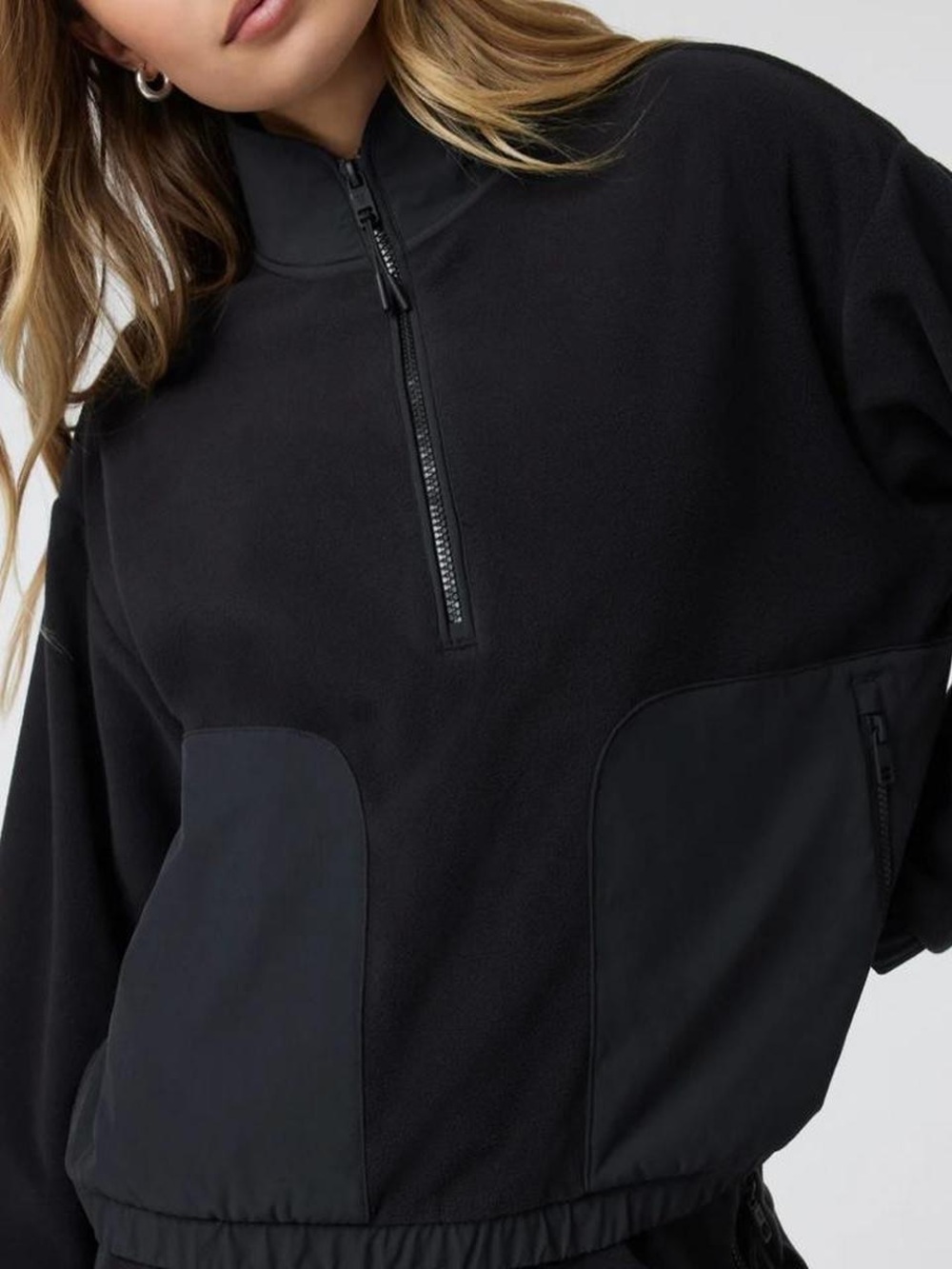 Vuori Aspen Half Zip Fleece Pullover XS Black $148